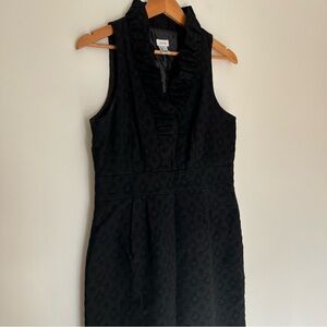 Cache Women’s Size 10 Black Ruffle Neck Dress